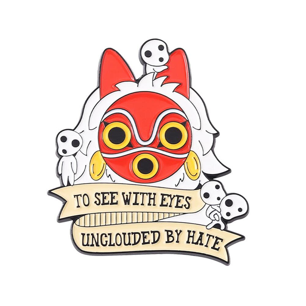 To See With Eyes Unclouded By Hate Mononoke Mask Enamel Pins 45-1